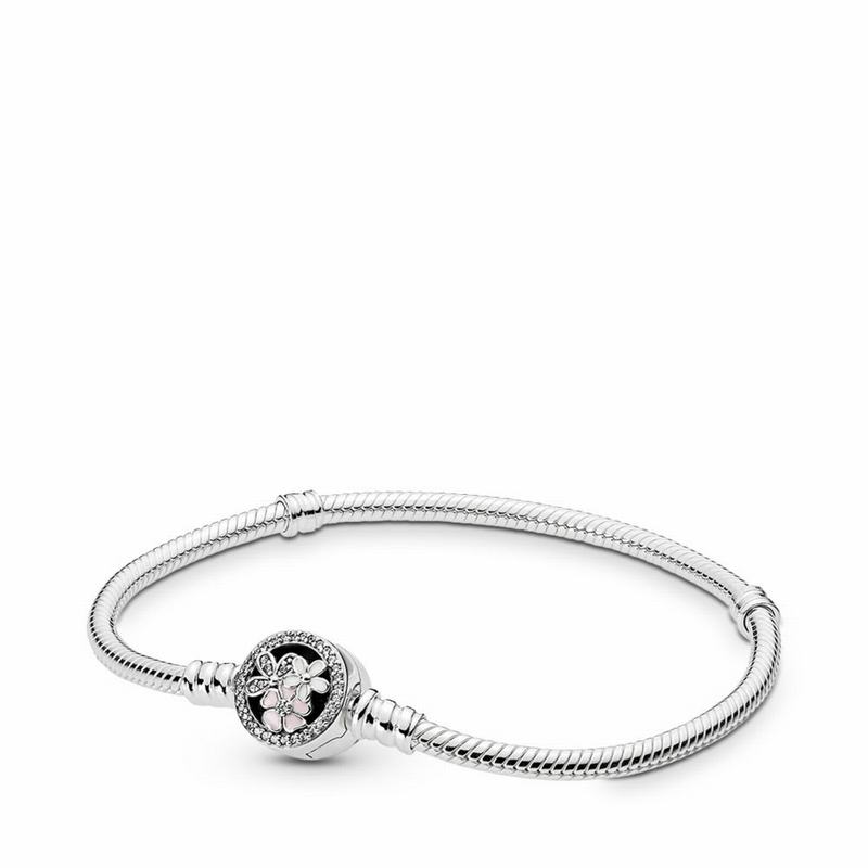 Pandora Poetic Blooms Bracelet - Sterling Silver/Enamel/Pink/Cubic Zirconia - Canada | HG2212MB